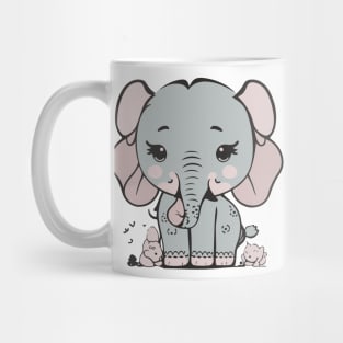 Kawaii Elephant Delight - Embrace the Adorable Charm Mug